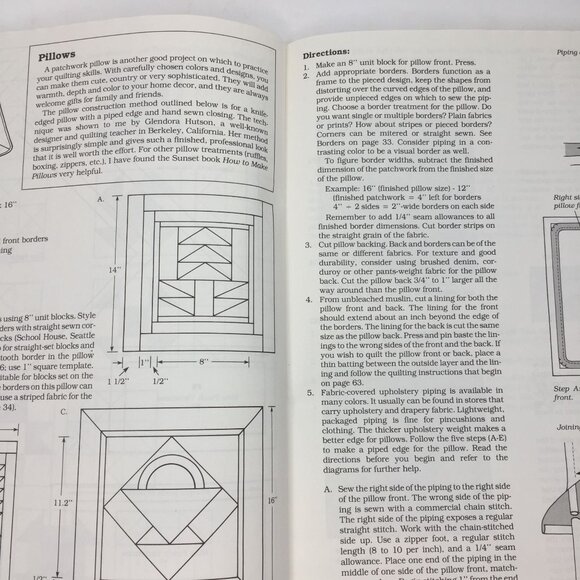 Vintage 1984 Projects For Blocks And Borders Quilt Pattern Book Marsha McCloskey - Picture 9 of 12